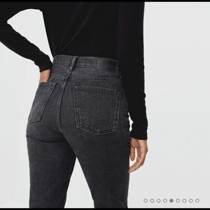 Everlane High Rise Straight Washed Black Jeans size 29